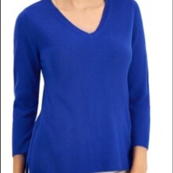 ✨ Karen Scott Women's V-Neck Sweater ✨ - Picture 1 of 7